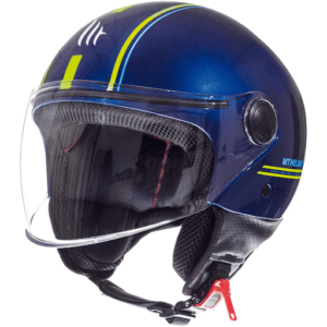 קסדת MT STREET 3/4 כחול-לבן-צהוב